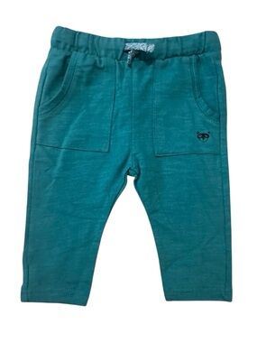 Zara Teal Elastic Waist Jogger Pants for Babies